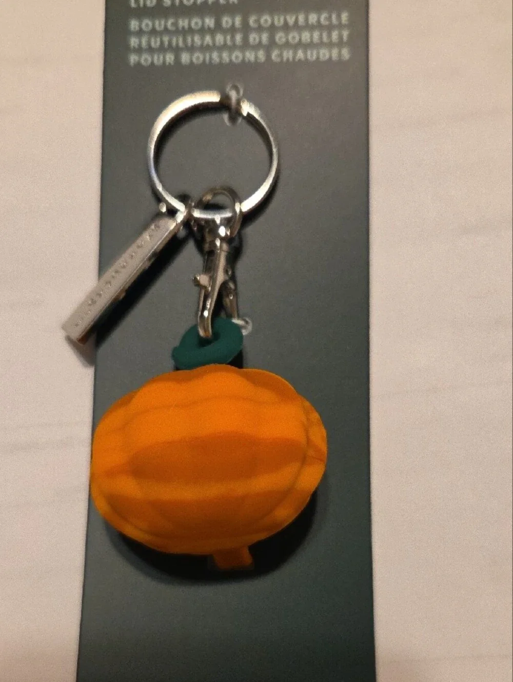 Starbucks Dark Green Reusable Hot Cup Lid Stopper Keyring